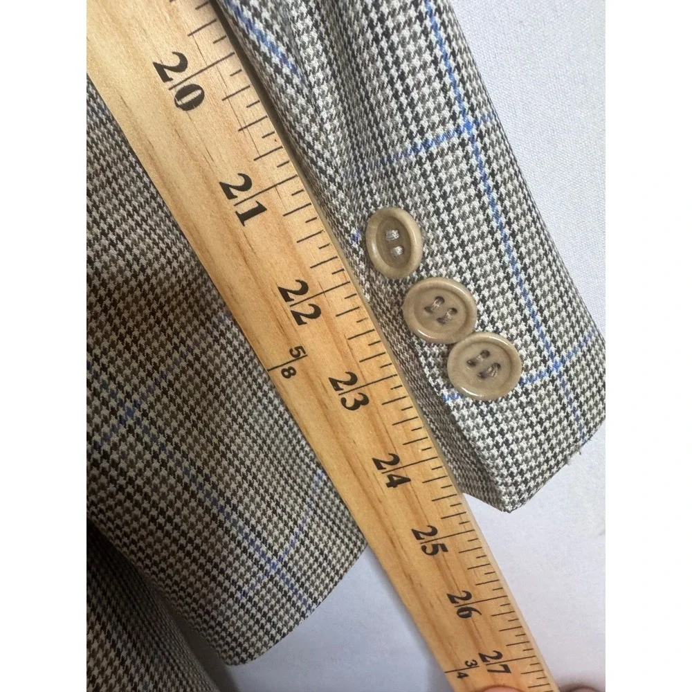 Canali Mens 40R Wool Blazer Sport Coat Glen Check Plaid Italy Harry Rosen
